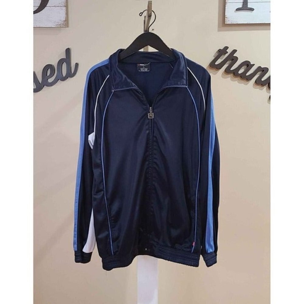 NBN Gear Shades of Blue and White Full Zip Men's Jacket Size XL